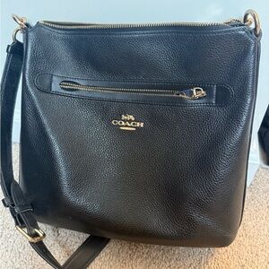Coach Black Crossbody Bag with Gold Accents